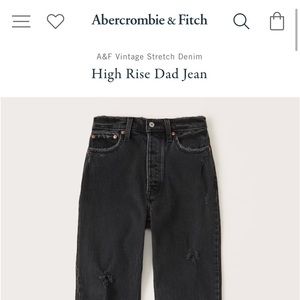 Abercrombie & Fitch The Dad High Rise Jean 8L
